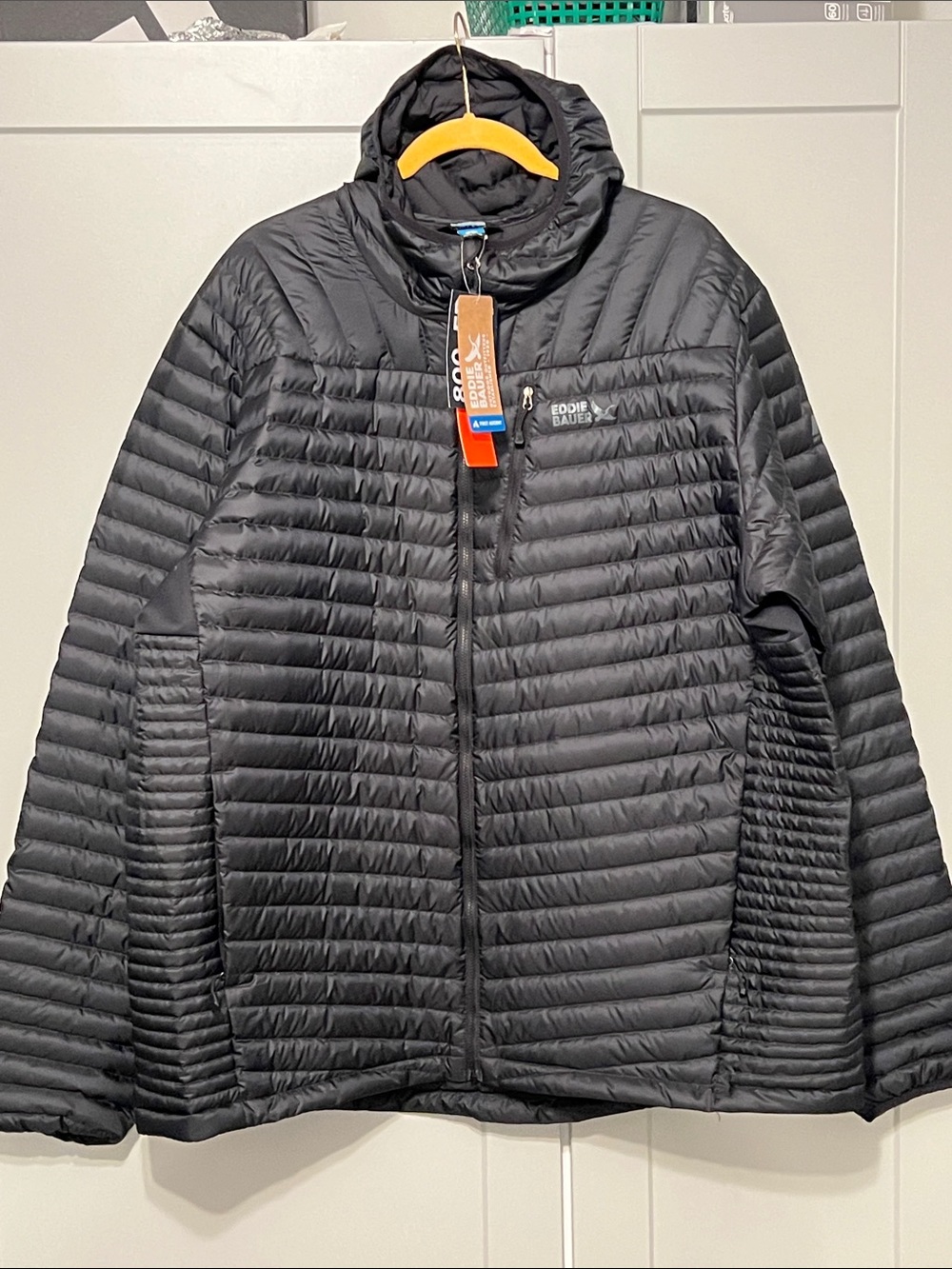 Eddie Bauer Men’s Black Quilted Packable Puffer Jacket